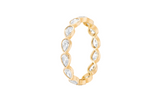 Sideways Pear Bezel Eternity Band