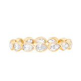 Sideways Pear Bezel Eternity Band