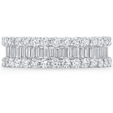 Baguette and Round Diamond Band