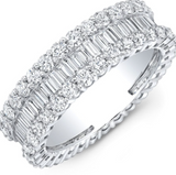 Baguette and Round Diamond Band