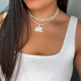 Diamond Alexandra Cuban Necklace