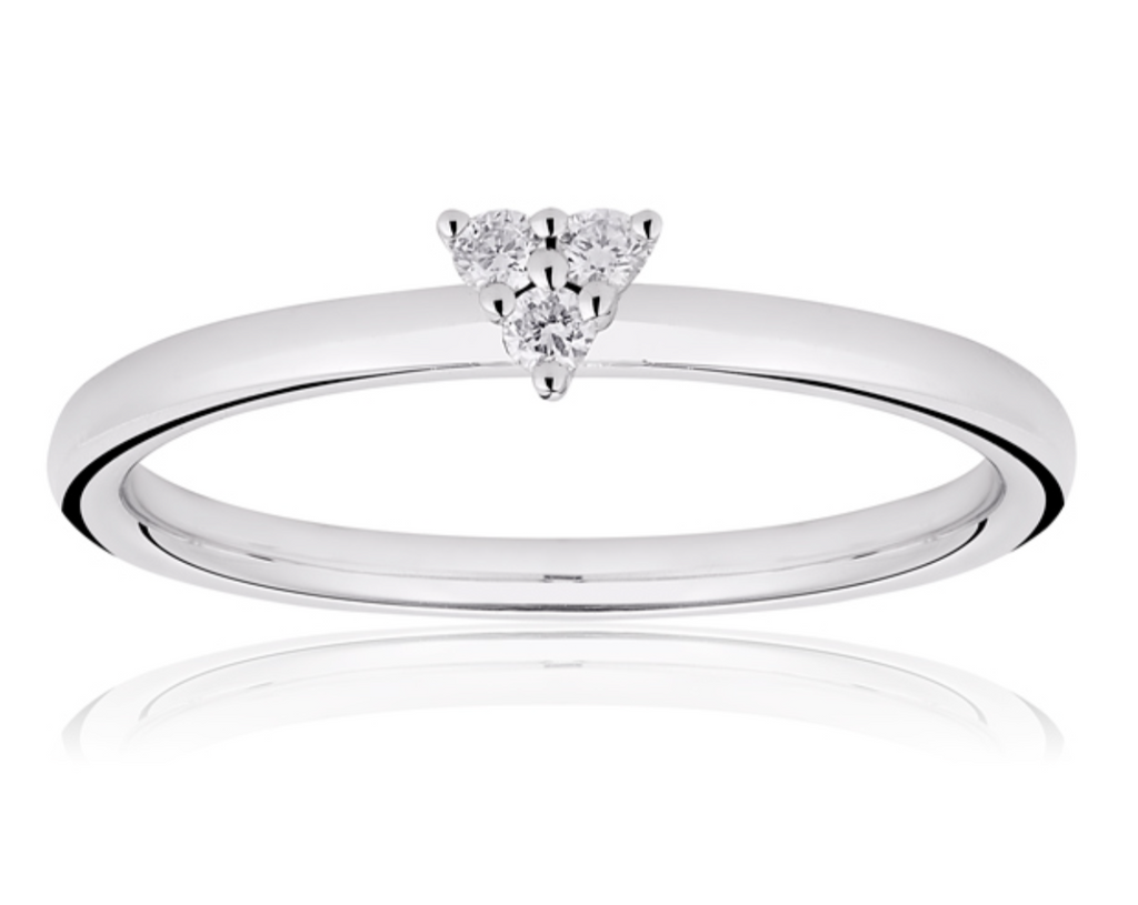 Wedding ring with single 2025 diamond