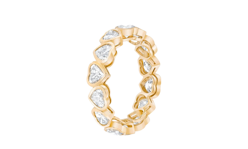 Heart Bezel Eternity Band