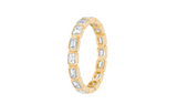 Sideways Emerald Bezel Eternity Band