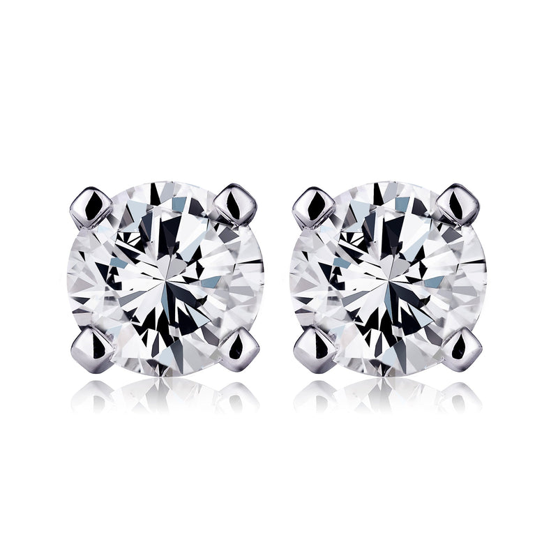 0.75 Carat Diamond Solitaire Earrings