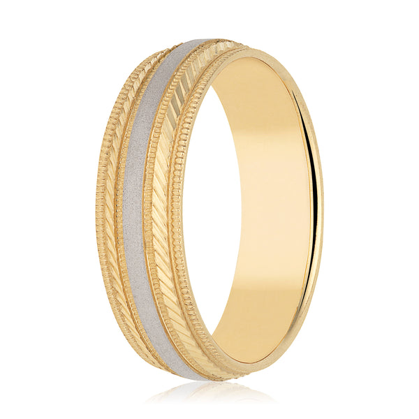 Fancy Gold Band for Men's